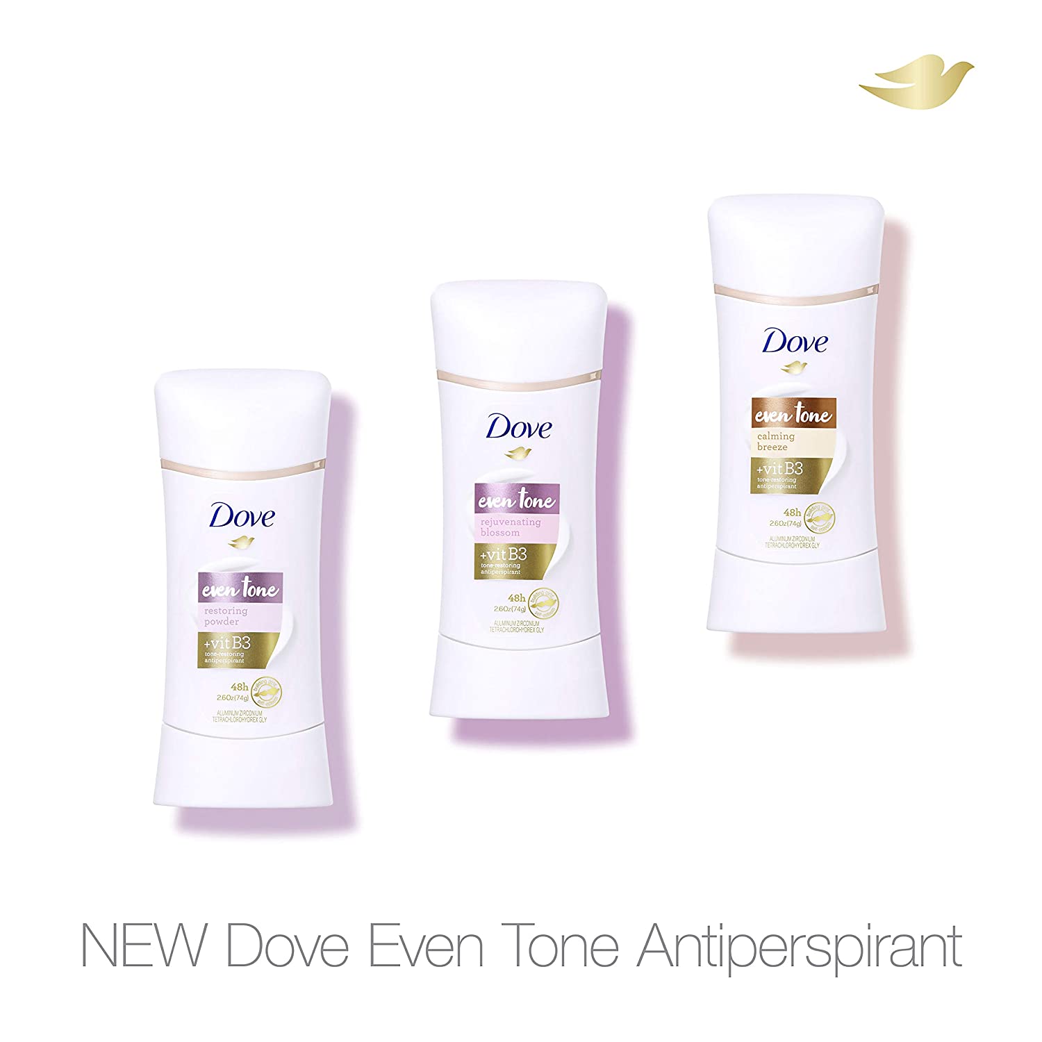 Dove Even Tone Antiperspirant Deodorant for Uneven Skin Tone Restoring Powder Sweat Block for All-Day Fresh Feeling 2.6 oz 3 Count - Image 7